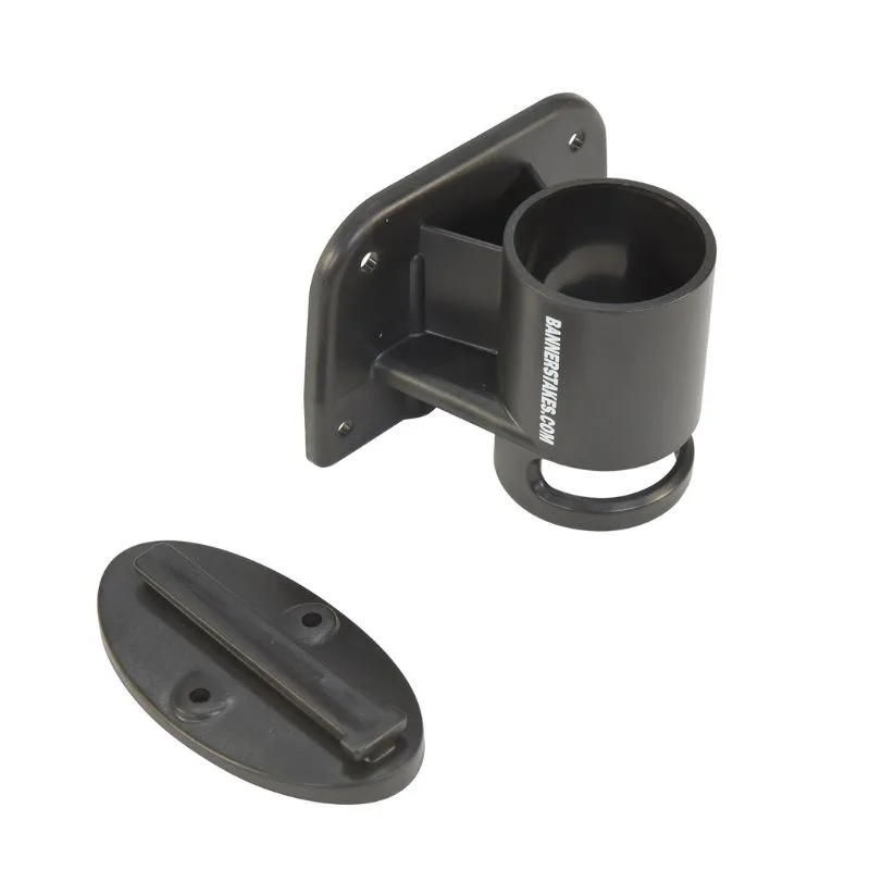 Vestil WBS-WALL Plastic Web Barrier Wall Mount Kit Black