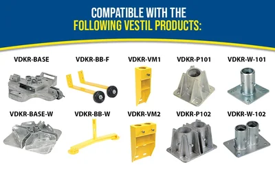 Vestil ADKR-3 Aluminum Pipe Safety Railing - product feature image