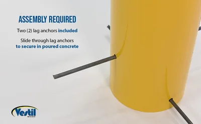 Vestil BOLPP-42-6.5 Steel Pour In Place Bollard - product feature image