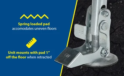 Vestil Steel FL-LK-6EM Top Mount Floor Lock - product feature image