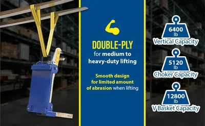 Vestil SLD-2-F-4-YL Polyester Lifting Web Sling - product feature image