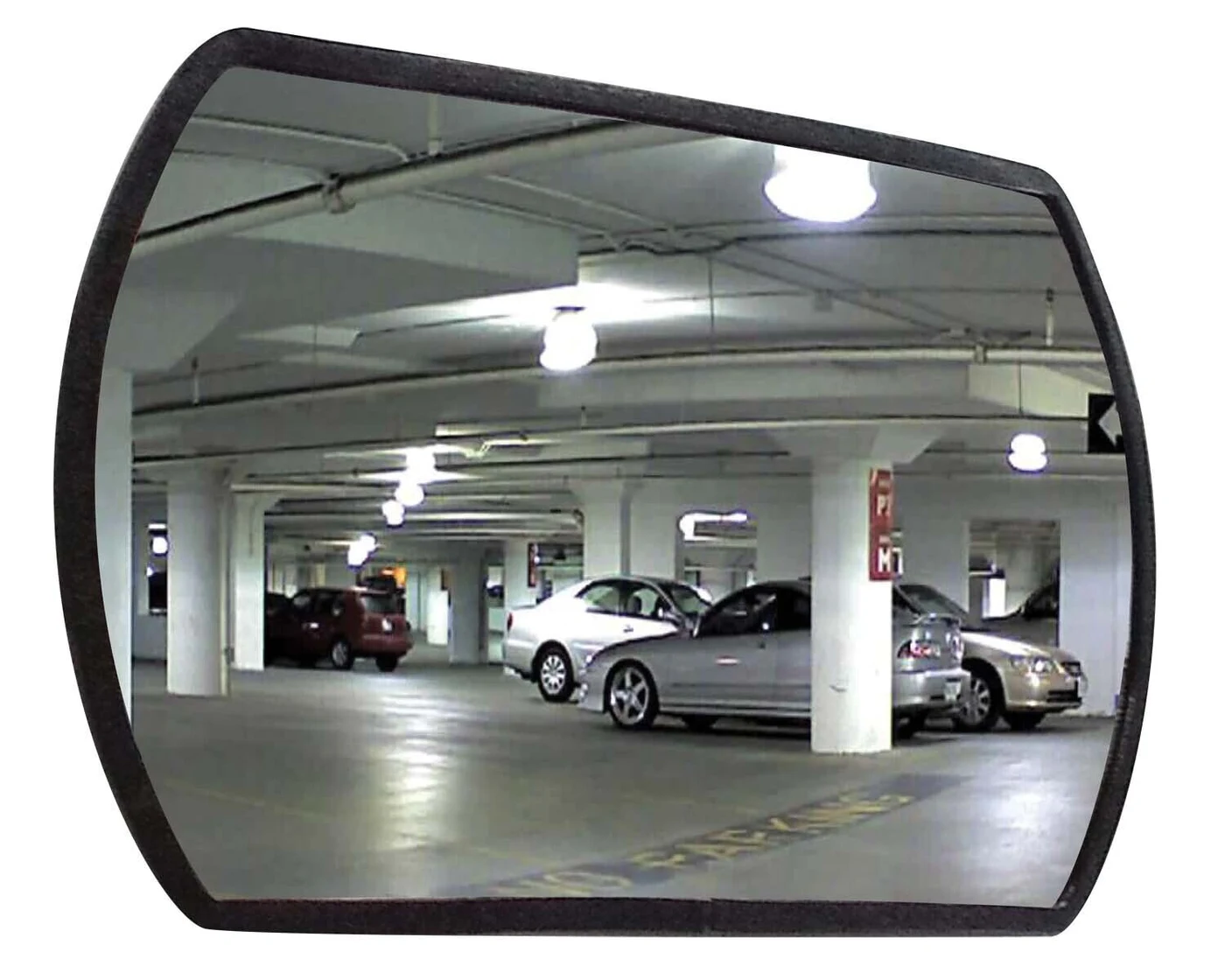 Vestil CNVX-2618 Acrylic Rectangular Convex Indoor Mirror 26 In