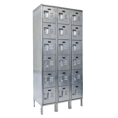 Vestil LOCK-3618-SS63 Stainless Steel Lockers 3 Columns with 6 Rows 36 In