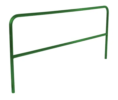 Vestil Aluminum Pipe Safety Railing 120 In. Length Green