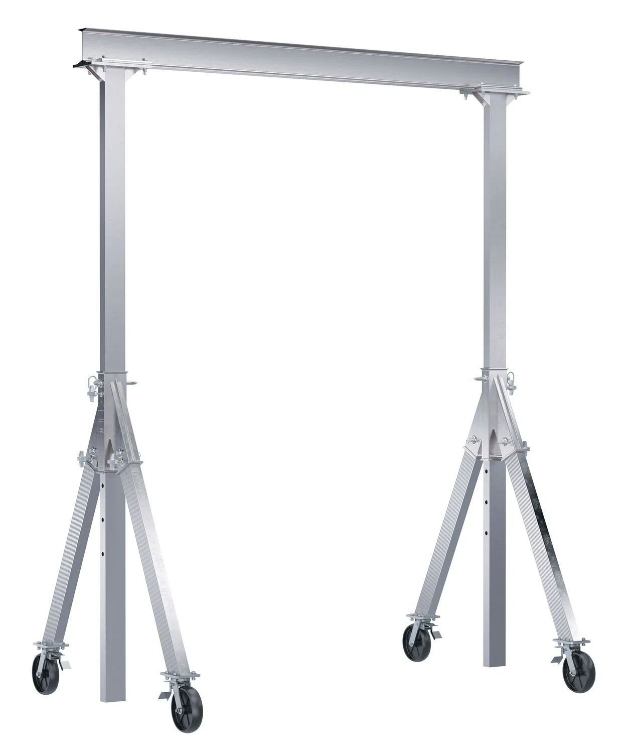 Vestil AHA-2-8-12-TLC adjustable height aluminum gantry cranes with total locking caster