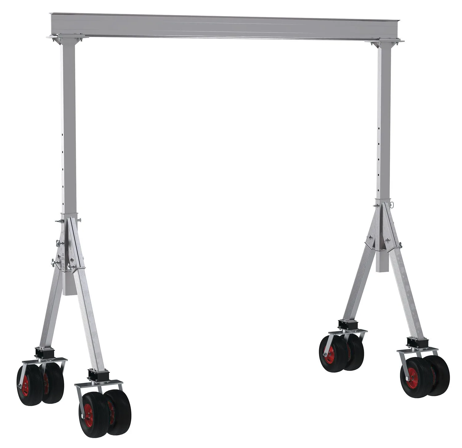Vestil AHA-4-10-8-PNU adjustable height aluminum gantry cranes with pneumatic caster