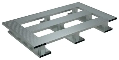 Vestil Aluminum Half Skid Bottom Pallet 23-7/8 In. x 35-7/8 In. x 5-1/16 In. 4000 Lb. Capacity Silver
