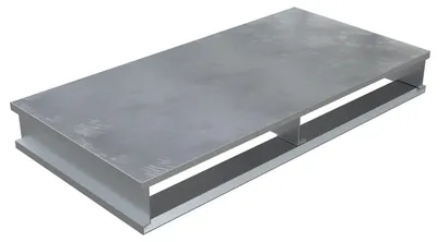 Vestil Aluminum Heavy Duty Solid Top Half Pallet 24 In. x 48-1/8 In. x 6 In. 4000 Lb. Capacity Silver