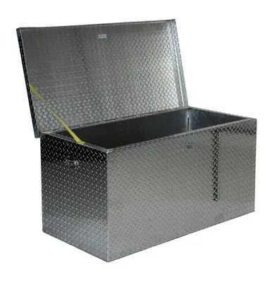 Vestil APTS-2448 aluminum tread plate portable tool boxe shown from an alternate angle