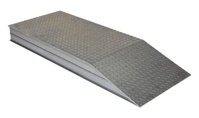 Vestil Aluminum Heavy Duty Wheel Riser 54 In. x 24 In. x 7-7/8 In. 30000 Lb. Capacity Silver