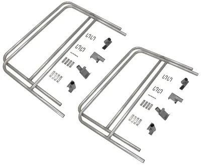 Vestil Aluminum Bolt On Handrail 12 Ft. For Aluminum Walk Ramps Retro Fit Silver