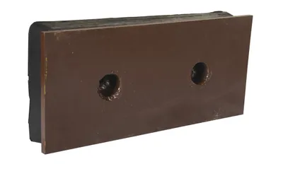 Vestil Steel Face Molded Rubber Bumper 18 In. x 8 In. x 2-1/2 In. Black