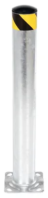 Vestil Galvanized Steel Pipe Safety Bollard 24 In. x 5-1/2 In. Gray