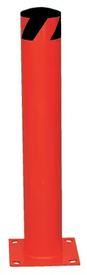 Vestil Steel Pipe Safety Bollard 24 In. x 5-1/2 In. Red