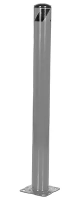 Vestil Steel Pipe Safety Bollard 42 In. x 4-1/2 In. Gray Semi Gloss