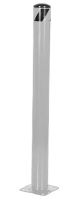 Vestil Steel Pipe Safety Bollard 42 In. x 4-1/2 In. Silver