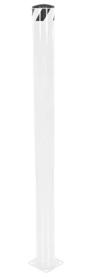 Vestil Steel Pipe Safety Bollard 62 In. x 4-1/2 In. White