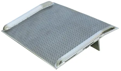 Vestil Aluminum Truck Dock Board 84 In. x 60 In. 9000 Lb. Capacity Silver