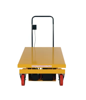 Vestil CART-1000-WD-DC dc powered hydraulic elevating cart shown from an alternate angle