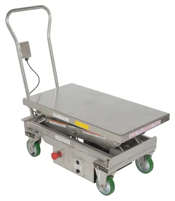 Vestil CART-1000D-DC-SS stainless steel scissor cart