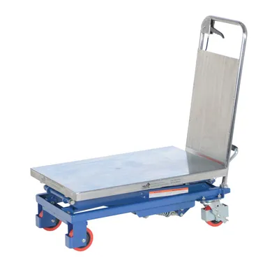 Vestil CART-200-D hydraulic elevating cart shown from an alternate angle