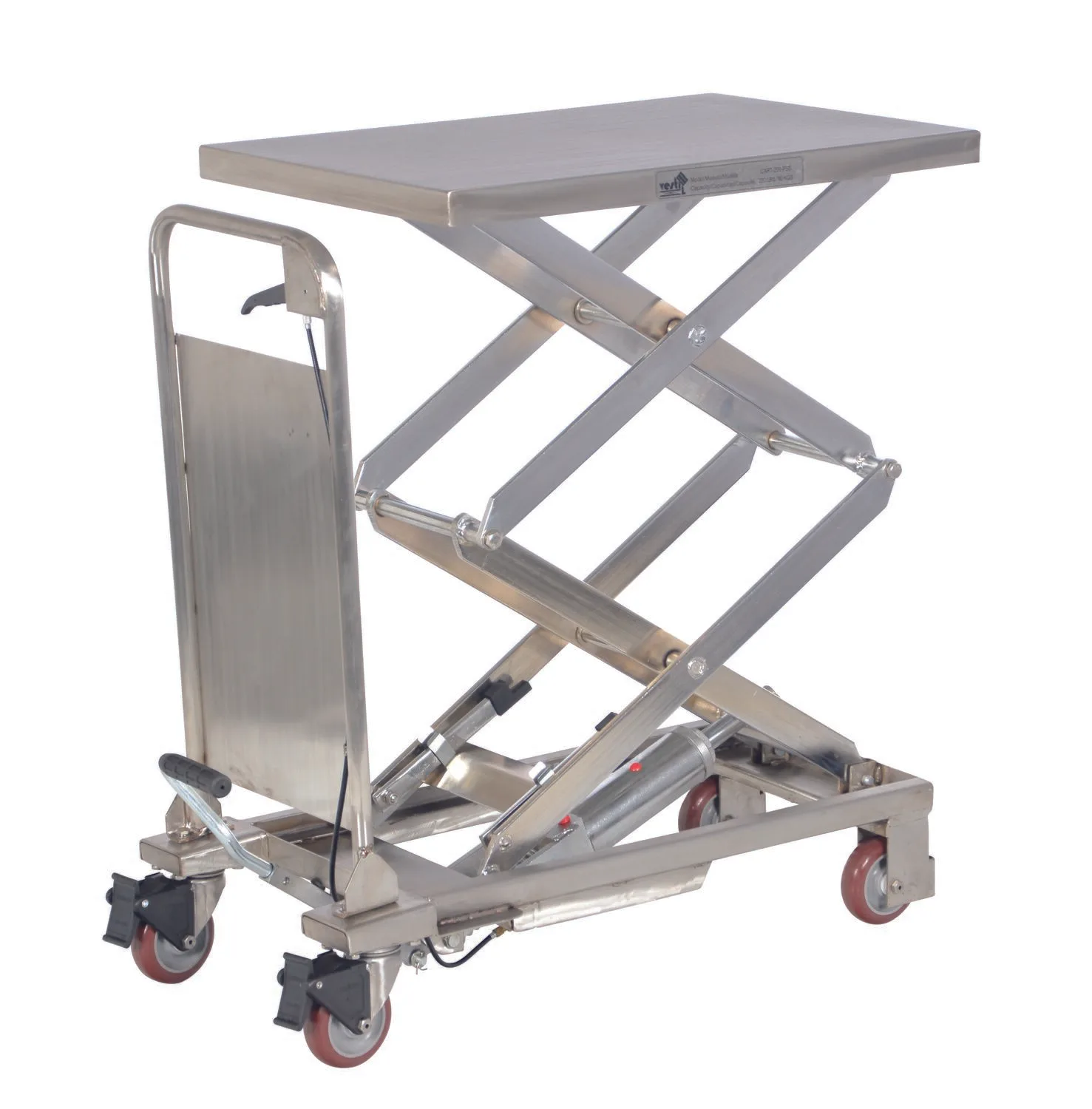 Vestil CART-200-D-PSS partially stainless steel hydraulic elevating cart