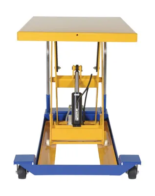 Vestil CART-32-15-M dc powered and manual scissor cart shown from an alternate angle