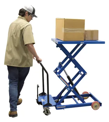 Vestil CART-600-D-FR premium scissor lift cart shown from an alternate angle