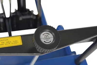 Vestil CART-900-LP-AS low profile scissor cart w auto-shift shown from an alternate angle