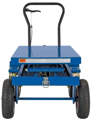 Vestil CART-PN-600-D pneumatic tire elevating cart shown from an alternate angle