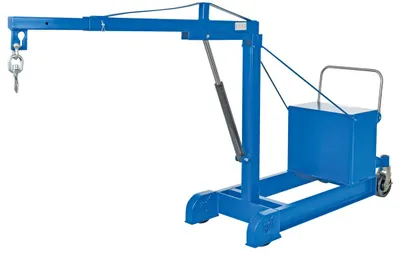 Vestil Steel Air Counter Balance Floor Crane 500 Lb. Capacity Blue