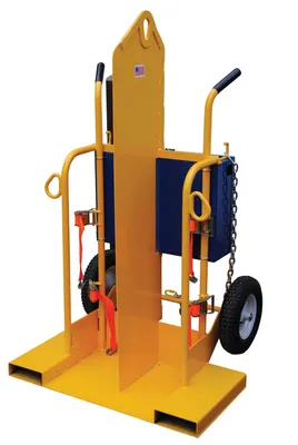 Vestil Steel Fire Proof Welding Torch Cart 34-9/16 In. x 40-1/4 In. x 66-3/8 In. 500 Lb. Capacity Yellow
