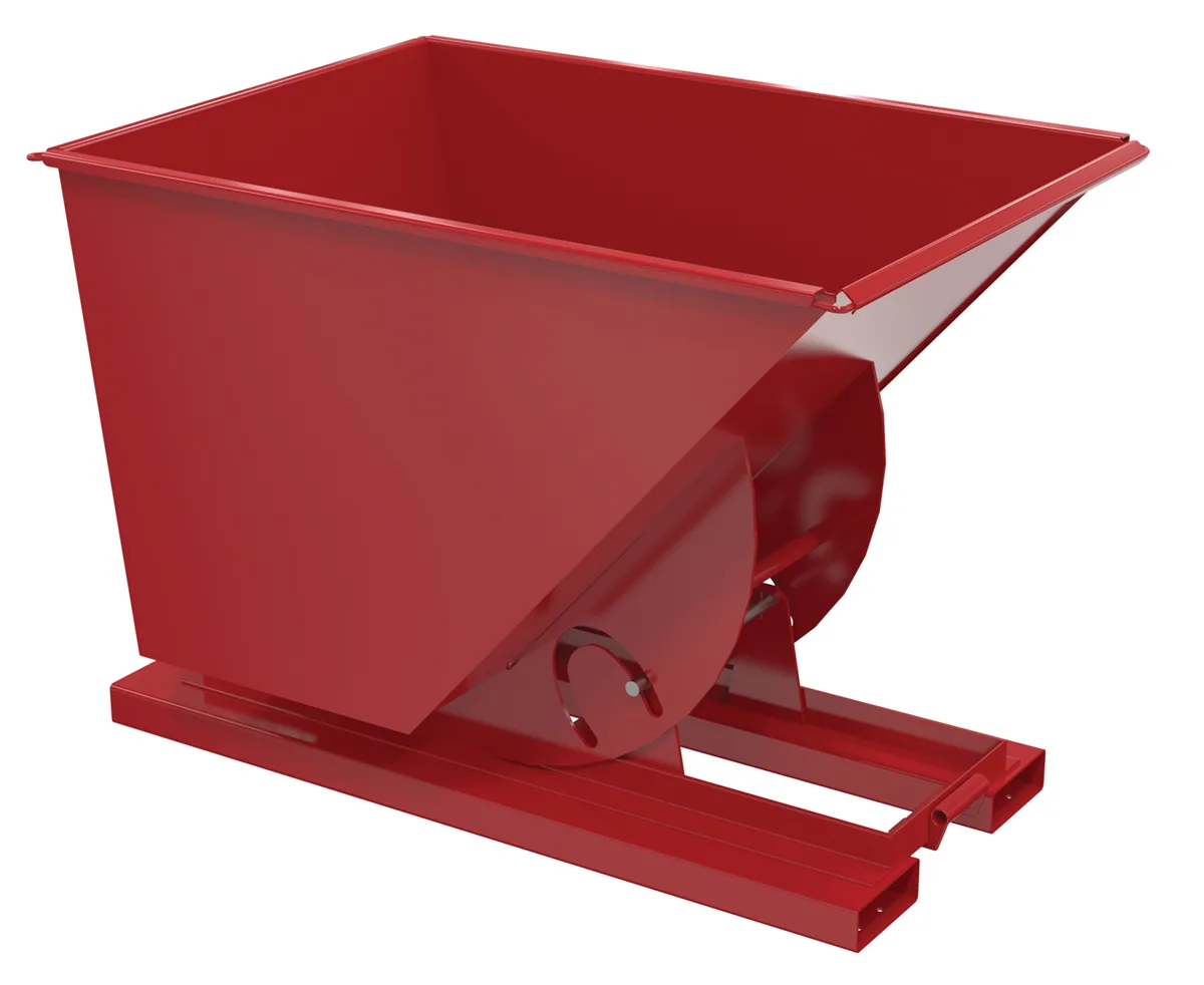Vestil D-100-HD-NB-SR d-style hoppers, no bump & dump