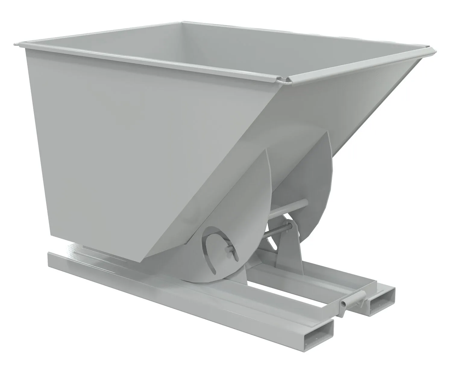 Vestil D-100-LD-NB-GY-MG d-style hoppers, no bump & dump