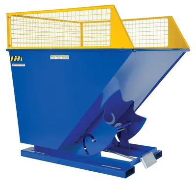 Vestil Steel Mesh D-150 Series Side Extensions 64-15/16 In. x 43-1/8 In. x 15-11/16 In. Yellow