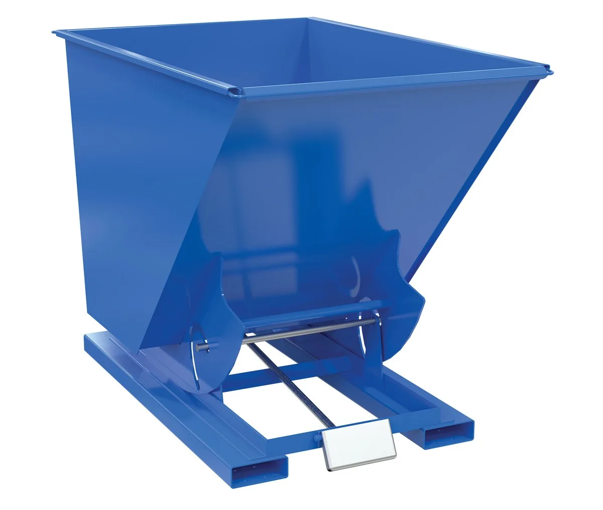 Vestil D-150-LD d style - self-dumping steel hoppers with bumper release