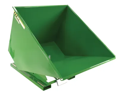 Vestil Steel Medium Duty Self Dumping Hopper 2 Cubic Yard 4000 Lb. Capacity Green
