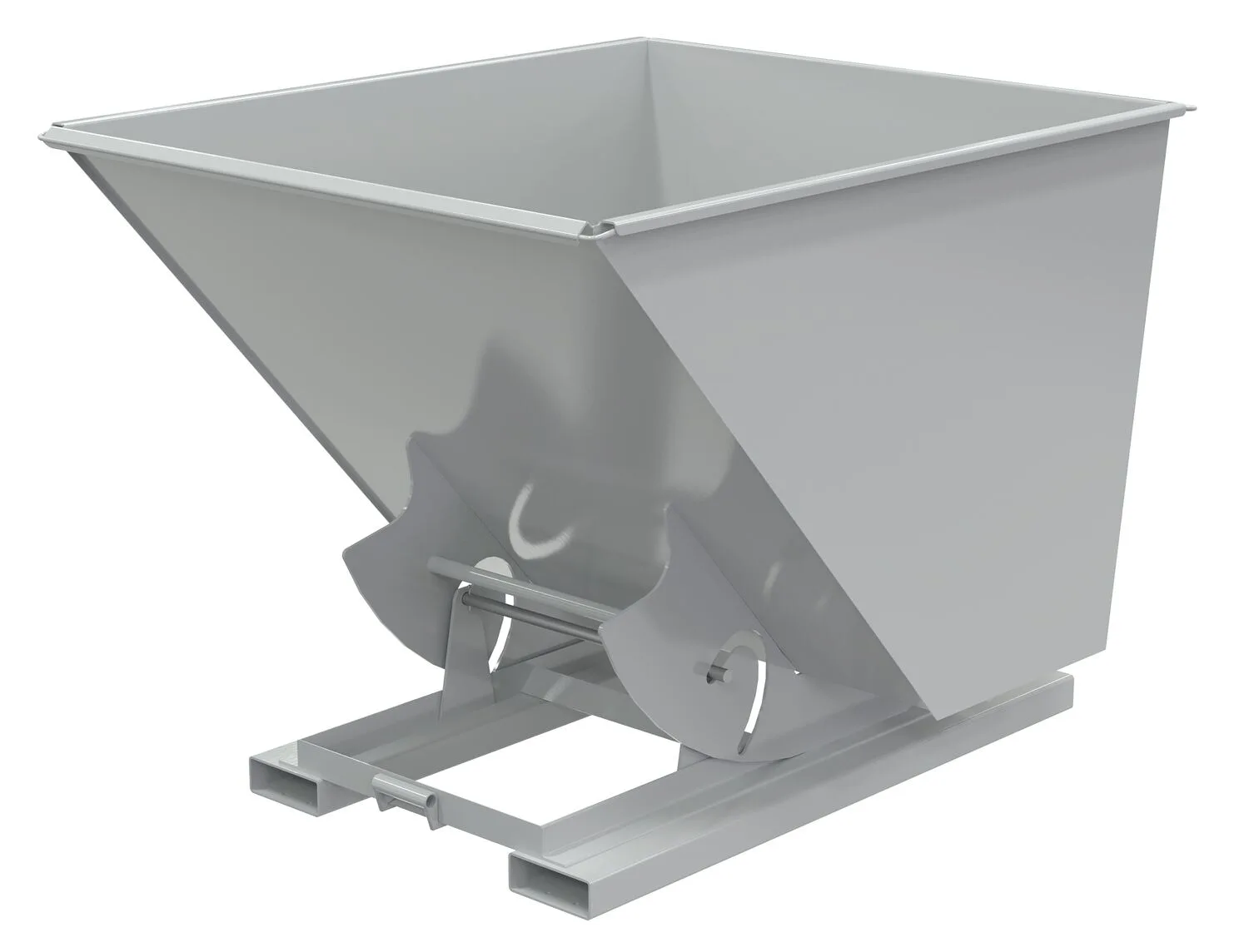Vestil D-200-MD-NB-GY-MG d-style hoppers, no bump & dump