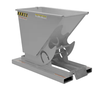 Vestil Steel Heavy Duty Self Dumping Hopper 1/4 Cubic Yard 6000 Lb. Capacity Machine Gray