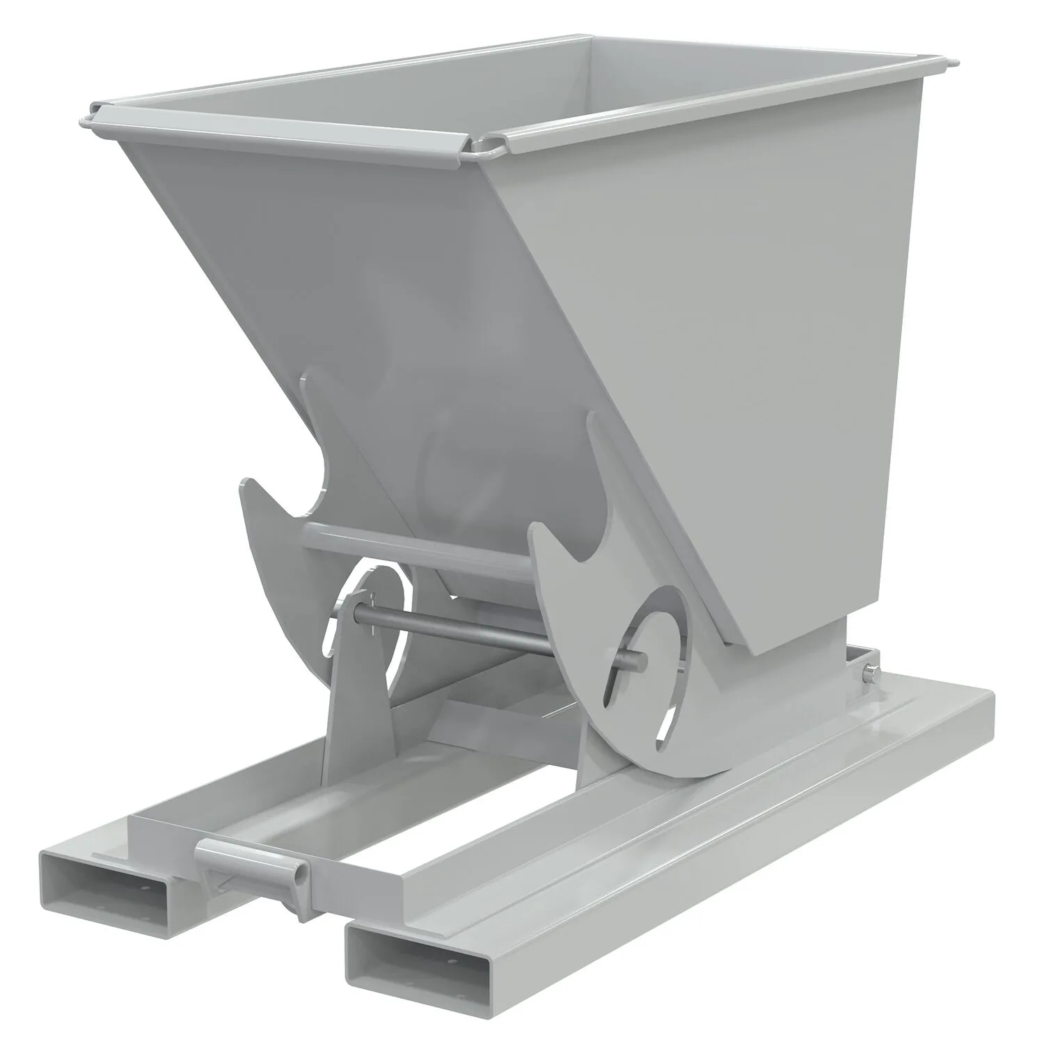 Vestil D-25-HD-NB-GY-MG d-style hoppers, no bump & dump