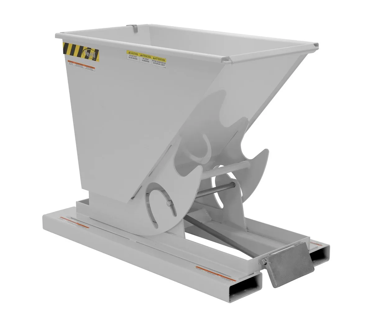 Vestil D-25-HD-SL d style - self-dumping steel hoppers with bumper release