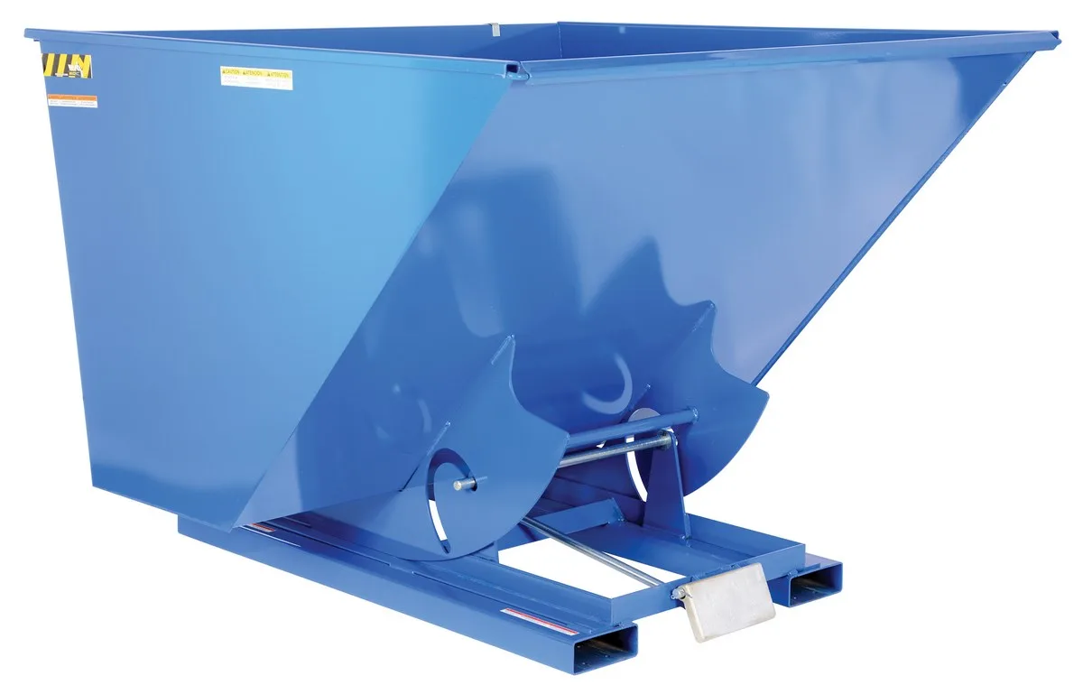Vestil D-250-HD d style - self-dumping steel hoppers with bumper release