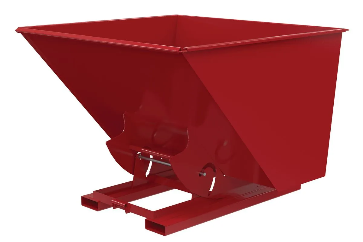 Vestil D-250-HD-NB-SR d-style hoppers, no bump & dump