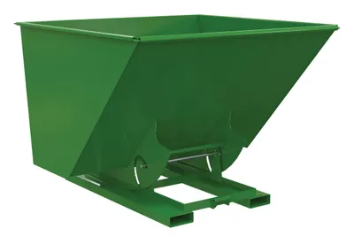Vestil Steel Light Duty No Bump & Dump Hopper 2.5 Cubic Yard 2000 Lb. Capacity Tractor Green