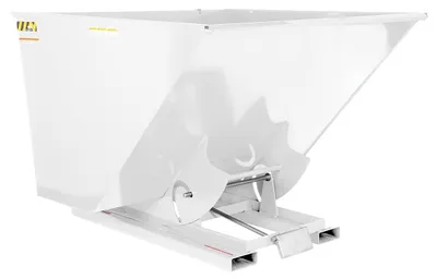 Vestil Steel Light Duty Self Dumping Hopper 2-1/2 Cubic Yard 2000 Lb. Capacity White