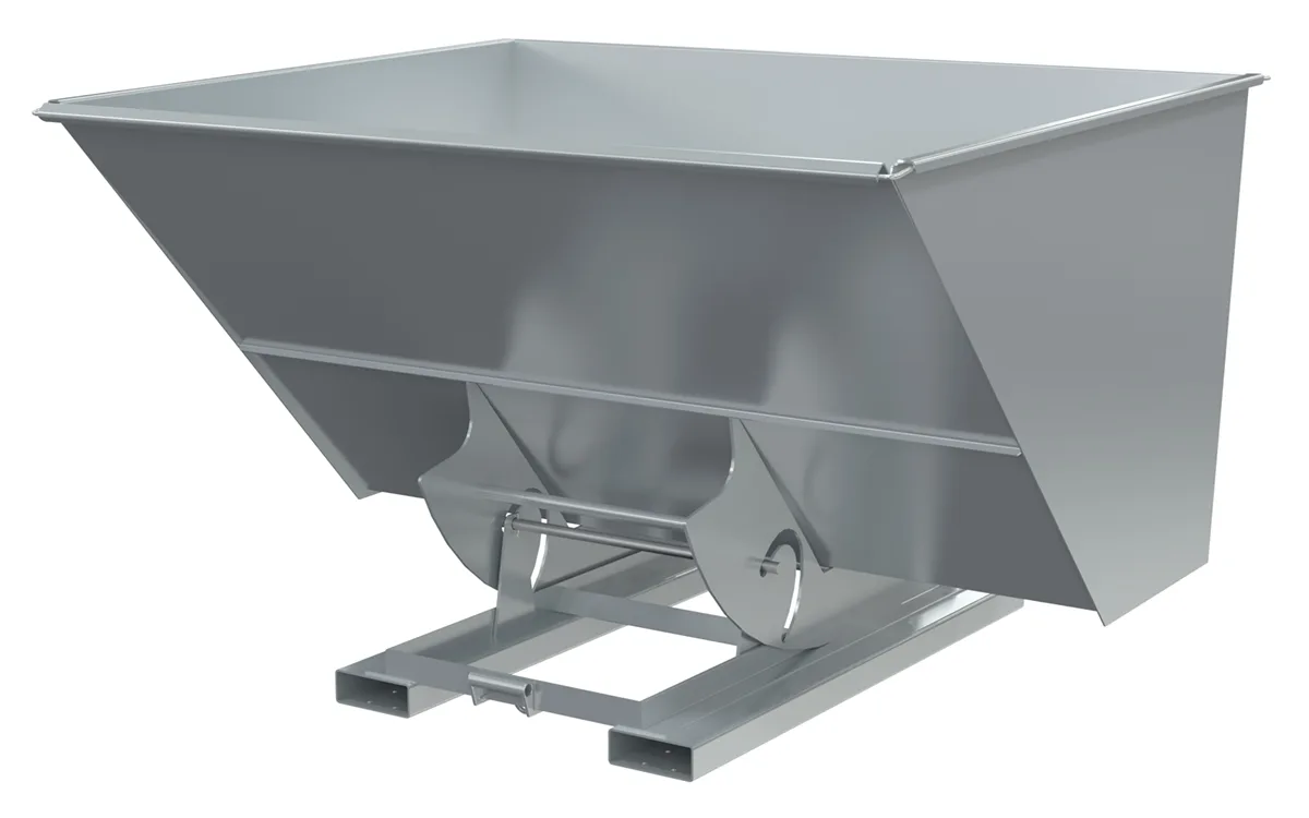 Vestil D-300-MD-NB-SL d-style hoppers, no bump & dump