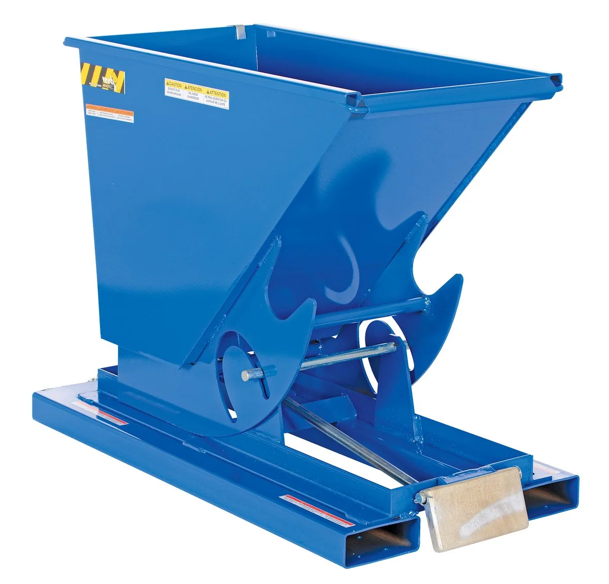 Vestil D-33-HD d style - self-dumping steel hoppers with bumper release