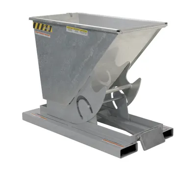 Vestil Steel Heavy Duty Self Dumping Hopper 1/3 Cubic Yard 6000 Lb. Capacity Galvanized