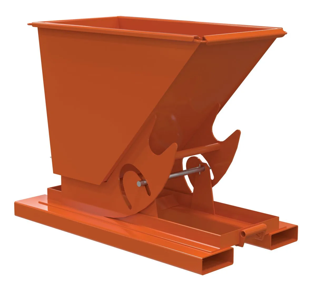 Vestil D-33-HD-NB-ORG-C d-style hoppers, no bump & dump