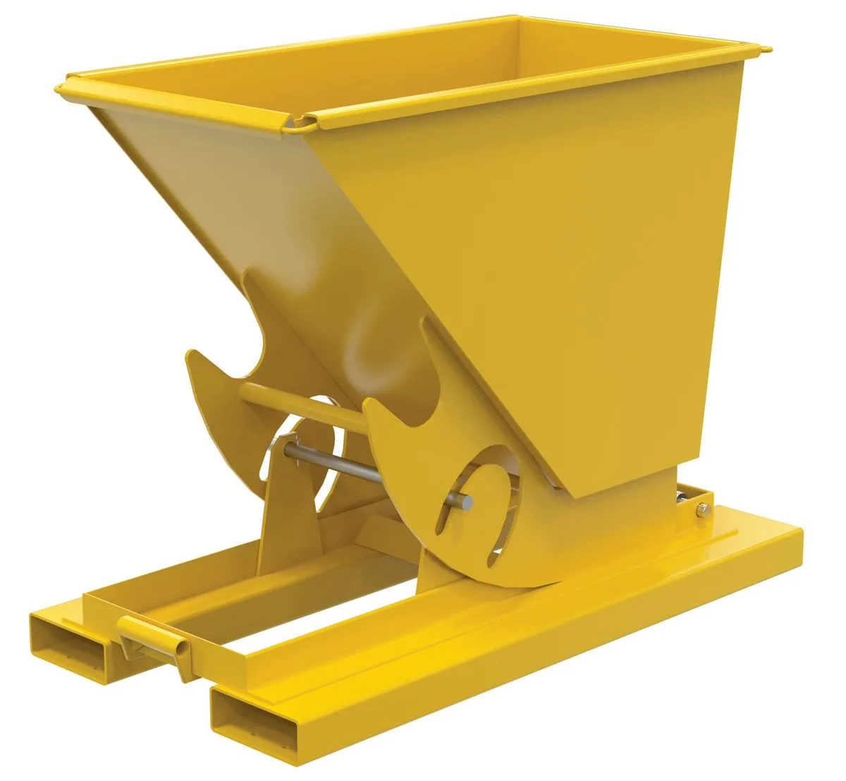 Vestil D-33-HD-NB-YEL d-style hoppers, no bump & dump